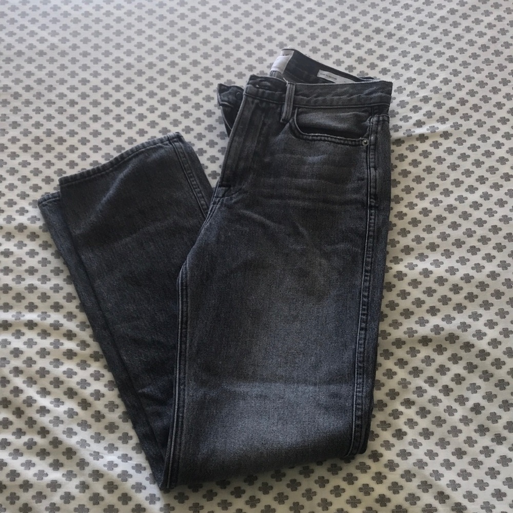 Frame le high straight rigid release jeans